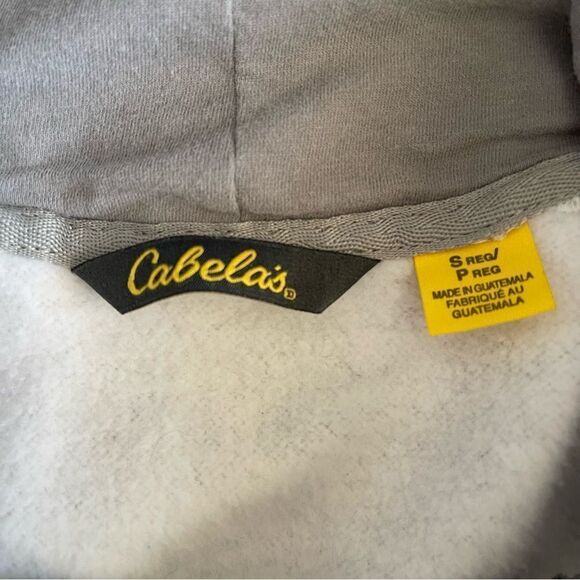 Cabela's Light Grey Camo Embroidered Long Sleeve Hoodie Size Small - Picture 5 of 6